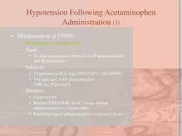 Ppt Acetaminophen Associated Hypotension Powerpoint