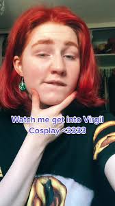 Virgil Cosplayer in Rain with Plastic Chair