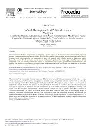 Pdf Da Wah Resurgence And Political Islam In Malaysia