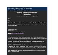 Monthly Wholesale Trade Survey