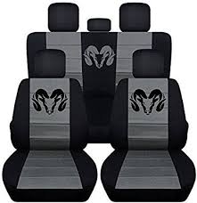 Amazon Com Fits 2012 To 2018 Dodge Ram Front And Rear Ram Seat Covers 22 Color Options Solid Rear Bench Black Charcoa Leather Seat Covers Bench Covers Cover