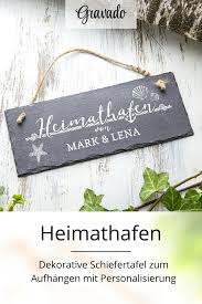 Schiefertafel Mit Gravur Heimathafen Schieferplatte Personalisiert In 2020 Schieferplatte Schiefertafel Schiefer