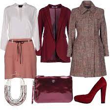 Se sei alla ricerca di consigli e dritte riguardo al tema dell'abbinamento dei vestiti, allora mettiti comoda e impara qualche semplice nozione che ti aiuterà ad essere sempre perfetta e trendy in pochi minuti. Il Vestito Effetto Camicia Bianca E Gonna Rosa Con Cinturina Fiocco In Vita Si Abbina Alla Giacca Bordeaux Lunga Senza Bottoni Il Outfit Vestiti Stile Di Moda