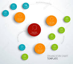 vector modern and simple organization chart template with profiles