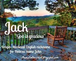 Boys Name Jack Boy Names Names With Meaning Gracious