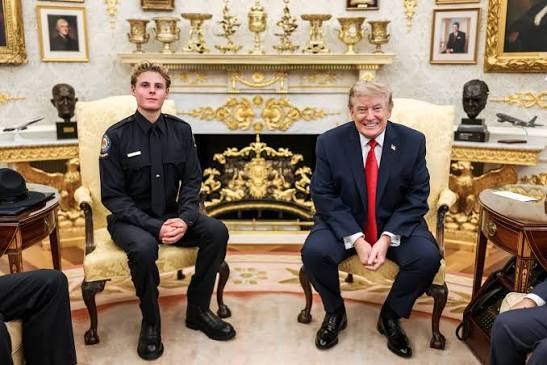 A young American hero. 🇺🇸 16-year-old lifeguard Ryder Williams  courageously saved 10-year-old Nathaniel Rai on a California beach. Today,  President Trump recognized him for his bravery in the Oval Office. ❤️