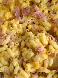 This dish is sure to be a highlight! Macaroni Cheese Ham Casserole Together As Family