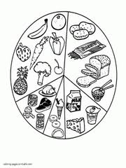Make a fun coloring book out of family photos wi. Healthy Food Coloring Pages Food Groups