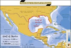 An atlantic ocean basin extending into southern north america. How Deep Is The Gulf Of Mexico Answers
