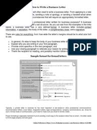 Bond paper sizethere are three standard bond paper sizes: How To Write A Business Letter 1 Pdf Paragraph Written Communication