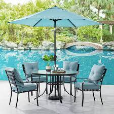 By hanover (4) $ 849 00. 5 Piece Outdoor Dining Set With Umbrella Off 57