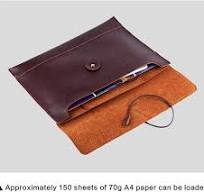 men woman pu leather multifunction office documents bags A4 paper file  pouch envelope bag conference, Brown, 13.8"(L)x9.8"(H) x 0.2"(W)