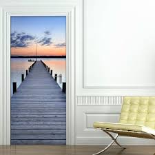 Sticker Porte Ponton Sur La Plage En Soiree 204 X 83 Cm Des Stickers Portes Pour Votre Deco Avec C Autocollants De Porte Stickers Porte Deco Porte Interieure