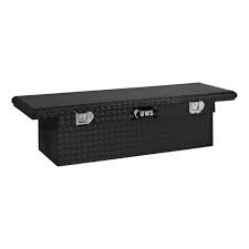 Uws 58 875 Gloss Black Aluminum Low Profile Crossbed Truck Tool Box Tbs 58 Lp Blk Truck Tool Box Truck Tools Tool Box