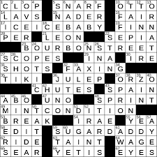 These can include words like iota, above, which is common in speech but that the puzzle uses over and over. 0427 21 Ny Times Crossword 27 Apr 21 Tuesday Nyxcrossword Com