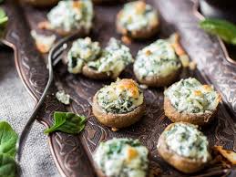 Feierabend Happen Gefullte Champignons Mit Spinat Rezept Rezepte Gefullte Champignons Essen