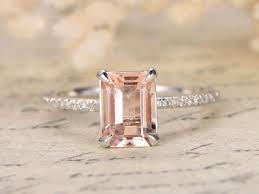 7x9mm Morganite Engagement Ring Unique Solitaire Ring Diamond Etsy Pink Morganite Engagement Ring Pink Morganite Ring Beautiful Engagement Rings