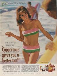 1966 Coppertone Sun Tan Lotion - Actress Stefanie Powers Bikini - Print Ad  Photo | eBay