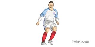 Wayne rooney manchester united f.c. Wayne Rooney England No Ball Illustration Twinkl