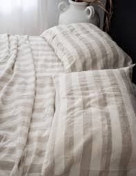 100 Pure French Linen Quilt Cover In Natural Thick Stripes Linen Bed Sheets Diy Sofa Bed Linen Bedding