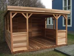 Quadratischer Pavillon 400 X 400 Cm Mit Flachdach Und Teilweise Geschlossenen Wanden Flachdach Gartenhaus In 2020 Outdoor Pergola Building A Pergola Patio Design