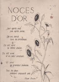 Texte Sur Les Noces D Or Sur Parchemin Noces D Or Noces Anniversaire Noces
