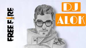 How to draw dj alok free fire with word drawing techniques. Free Fire Dj Alok Drawing Time Lapse Youtube