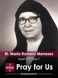 Join the Catholic Apostolate Center in commemorating the #FeastDay of Bl.  Maria Romero Meneses Learn more about Bl. Maria Romero Meneses, by visiting  our Catholic Feast Day website:  https://www.catholicapostolatecenterfeastdays.org/feast-days-and ...
