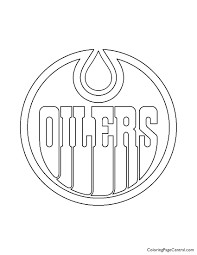 Big 4 sports logos coloring book: Nhl Edmonton Oilers Logo Coloring Page Coloring Page Central