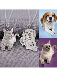 Engraved round tag photo necklace stainless steel $19.9. Personlised Dog Cat Necklace Personalized Dog Necklace Pet Necklace Personalized Pet