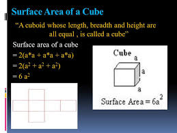 Program to find the surface area of a cube explanation. Surface Areas And Volume Ppt Download