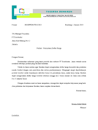Surat penawaran seperti ini biasanya disertai dengan proposal lengkap yang membuat rincian kerjasama. Surat Permintaan Penawaran Harga Barang