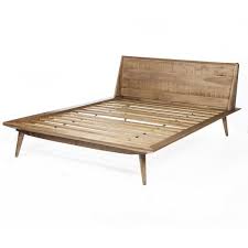 Giorgio Wooden Queen Size Bed In Solid Natural Wood Finish Design By 2 922 Liked On Polyvore Mid Century Modern Bedroom Sets Furniture Modern Style Bed