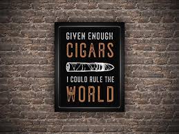 Cigar Decor Cigar Art Print Cigar Lover Gift Cigar Art Etsy Cigar Art Man Cave Decor Cigar Lovers
