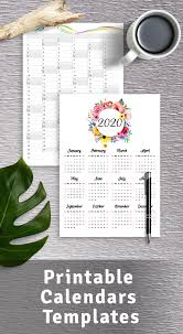 Best Monthly Yearly Calendar Templates In 2020 Calendar Printables Calendar Template Monthly Planner Template