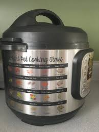 Instant Pot Cooking Time Chart Instant Pot Cooking Time Decal Instant Pot Sticker Instant Pot Pot Stickers Best Instant Pot Recipe