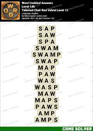 We did not find results for: Word Cookies Talented Chef Red Velvet Level 13 Answers Game Solver