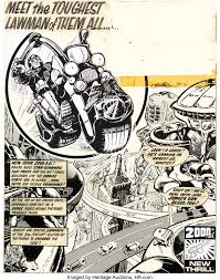 mike mcmahon 2000 ad 2 judge dredd first appearance complete lot 91049 heritage auctions comic books art comic art judge dredd pinterest