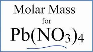 Molar Mass Molecular Weight Of Pb No3 4 Lead Iv Nitrate Youtube
