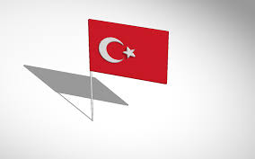 Kırmızı renk üzerine beyaz hilal ve yıldız konuşlandırılan türk bayrağı, türk milleti için büyük önem taşıyor. Turkiye Bayragi Tinkercad
