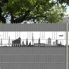 Kreative Sichtschutzstreifen Mit Der Hamburger Skyline Skyline Sicht Sichtschutzstreifen Zaun