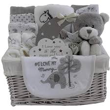 As it's a gender neutral shower, you needn't order desserts shapes as flowers or little cars, just keep everything simple or follow your theme if there is one. Baby Gift Baskets Baby Gift Hampers Unisex Neutral Baby Shower Gift New Baby Gift Buy Online In Indonesia At Desertcart Id Productid 93362830