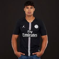 Find the cheap psg jordan jersey on the psg jordan store. Jordan Paris Saint Germain 2018 19 Vapor Match 3rd Ss Jersey Mens Replica Jerseys Black White