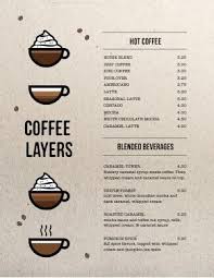 Coffee Shop Menu Templates Easy To Edit Musthavemenus Coffee Menu Design Menu Design Template Coffee Shop Menu