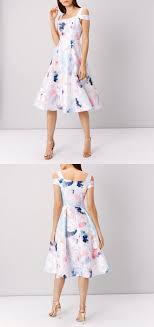 Coast Cold Shoulder Pastels Print Midi Length Dress With Pastels Blue And Pinks Perfect For Summer Garden Party Outfits Sp Outfits Outfit Para Bautizo Outfit