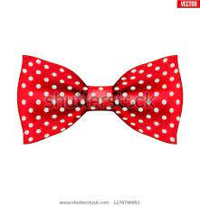 Red Bow Tie On White Background Stock Vector Royalty Free 1278796951 Red Bow Tie Red Bow Pink Polka Dots