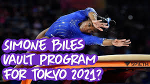 Afterward, she sat with the american trainer and shook her head, saying i'm fine multiple times before she was led out of the arena. Simone Biles Potential Vault Program For Tokyo 2021 Youtube