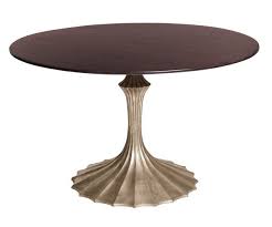Flute Pedestal Dining Table Gold Leaf Walnut Dining Table Gold Regency Dining Table Contemporary Dining Table