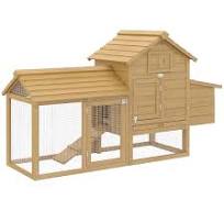 PawHut Gallinero De Madera Exterior De 2 Niveles Para Gallinas