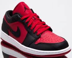 Nike Air Jordan 1 Low Red Black White Air Jordan 1 Low Men New Black Gym Red White Bred Lifestyle Sneakers 553558 610 Sneakers Jordan 1 Low Sneakers Nike